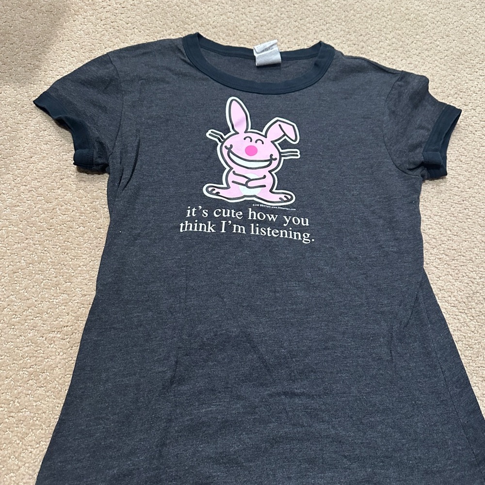 Psycho Bunny Kids T-Shirt - Dark Gray with Pink Graphic